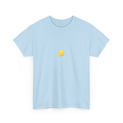 Unisex Minimal Tee with Lemon Embroidery – Casual & Cute