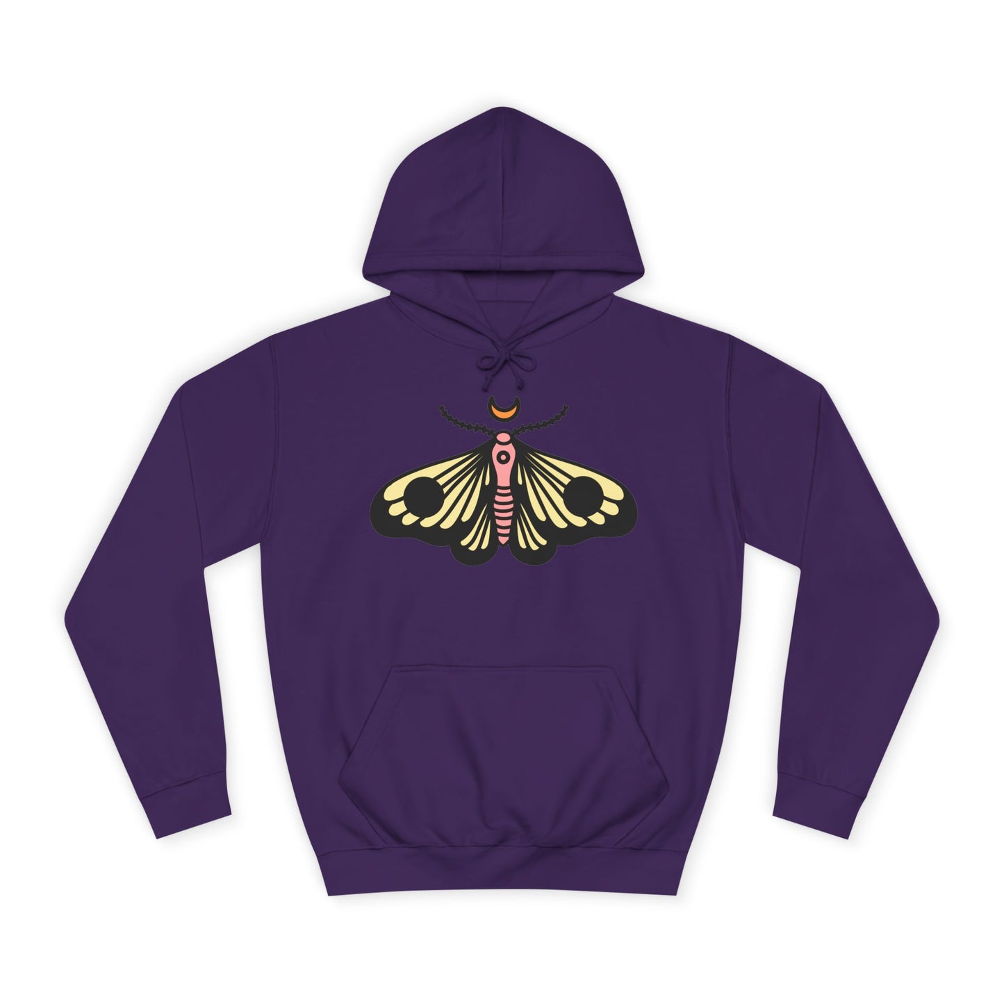 Unisex College Hoodie - Deal with it! - Minimalist Butterfly