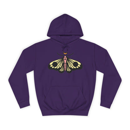 Unisex College Hoodie - Deal with it! - Minimalist Butterfly