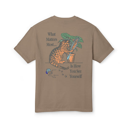Unisex Heavyweight Cotton Tee - Importance is How Do You See Yourself