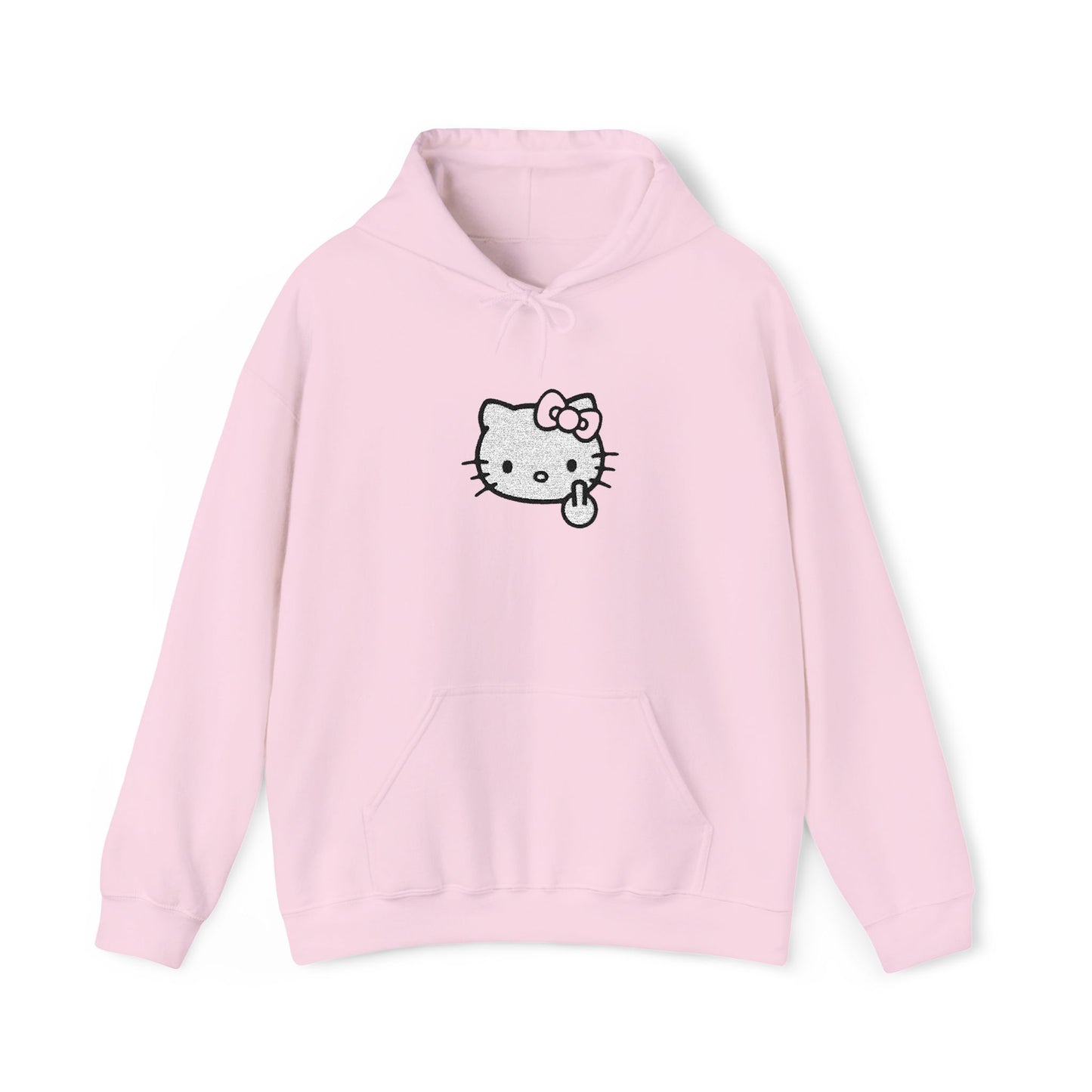 Hello Kitty Fuck Off Sign Unisex Hoodie - Cute Kawaii Graphic Pullover