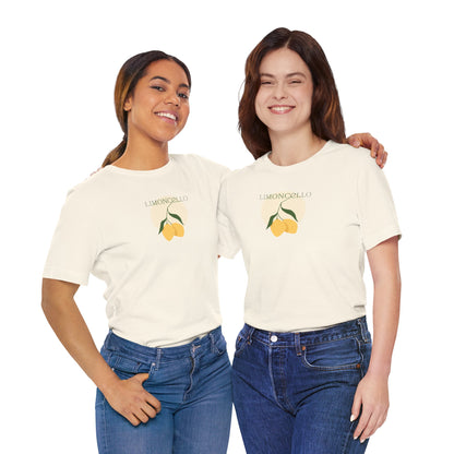 Unisex Minimal Tee with Lemon and Bike Embroidery – Casual & Cute