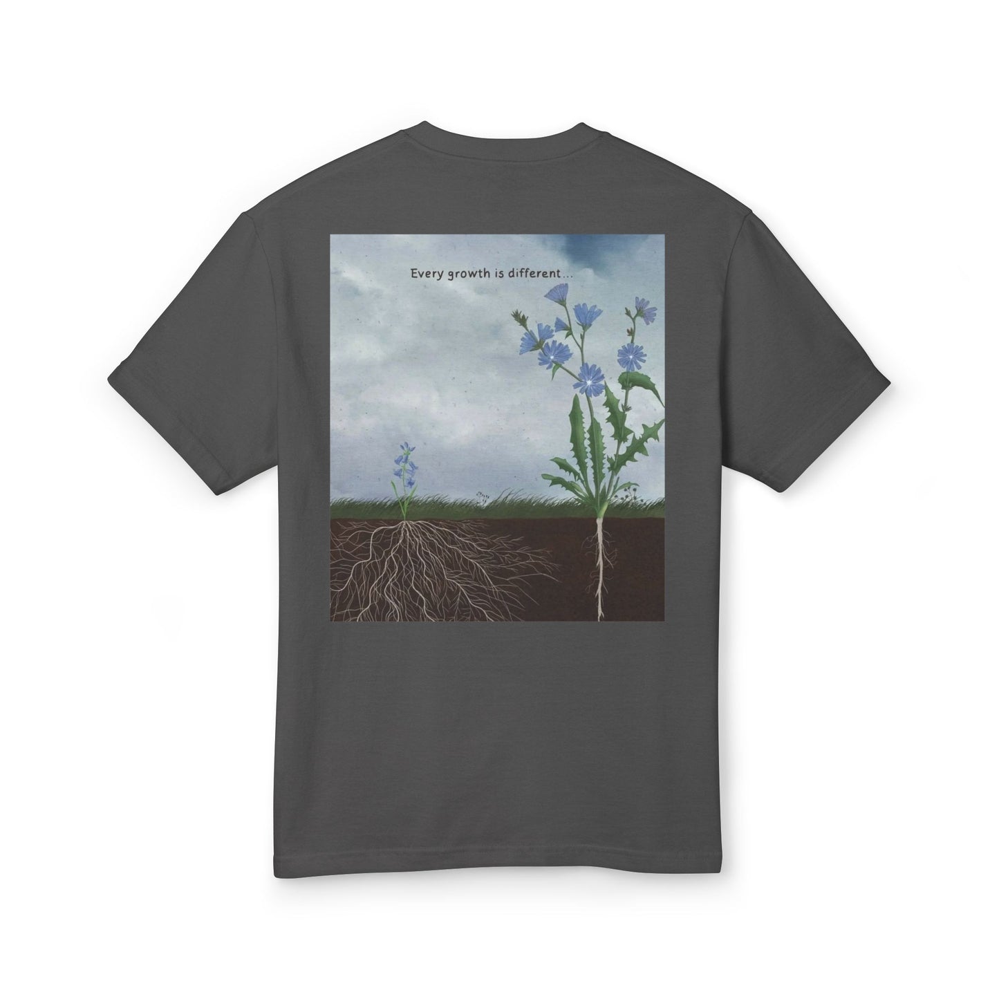 Unisex Garment-Dyed Heavyweight Cotton Tee - Every Growth is Different