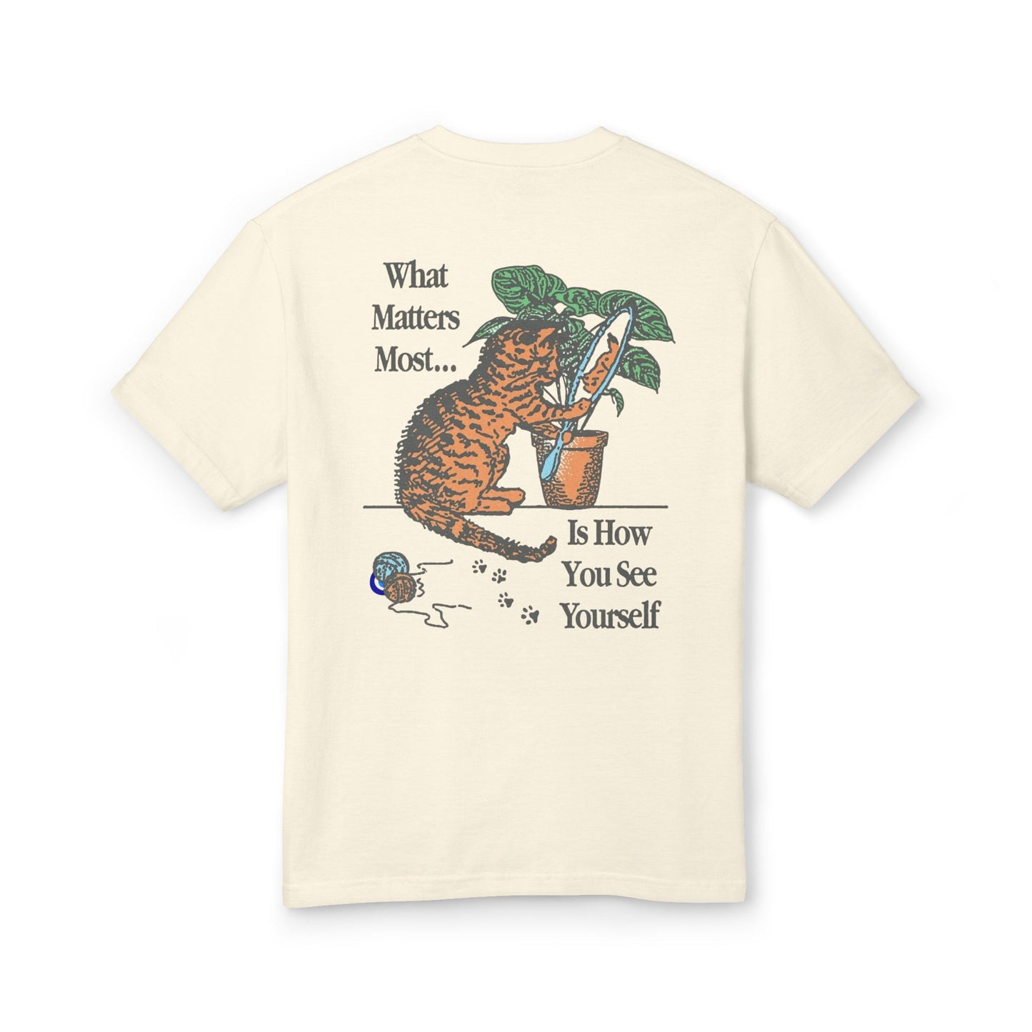 Unisex Heavyweight Cotton Tee - Importance is How Do You See Yourself
