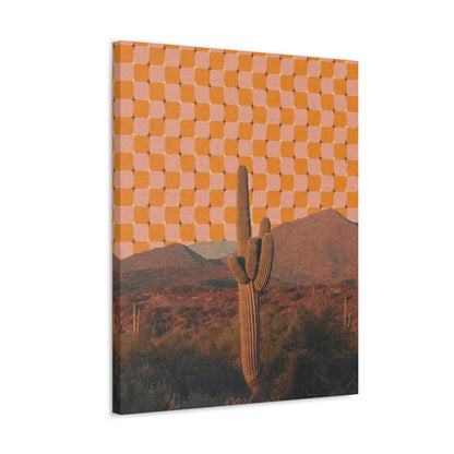 Stretched Canvas with Boho Desert Wall Art – Spiritual Cactus Art