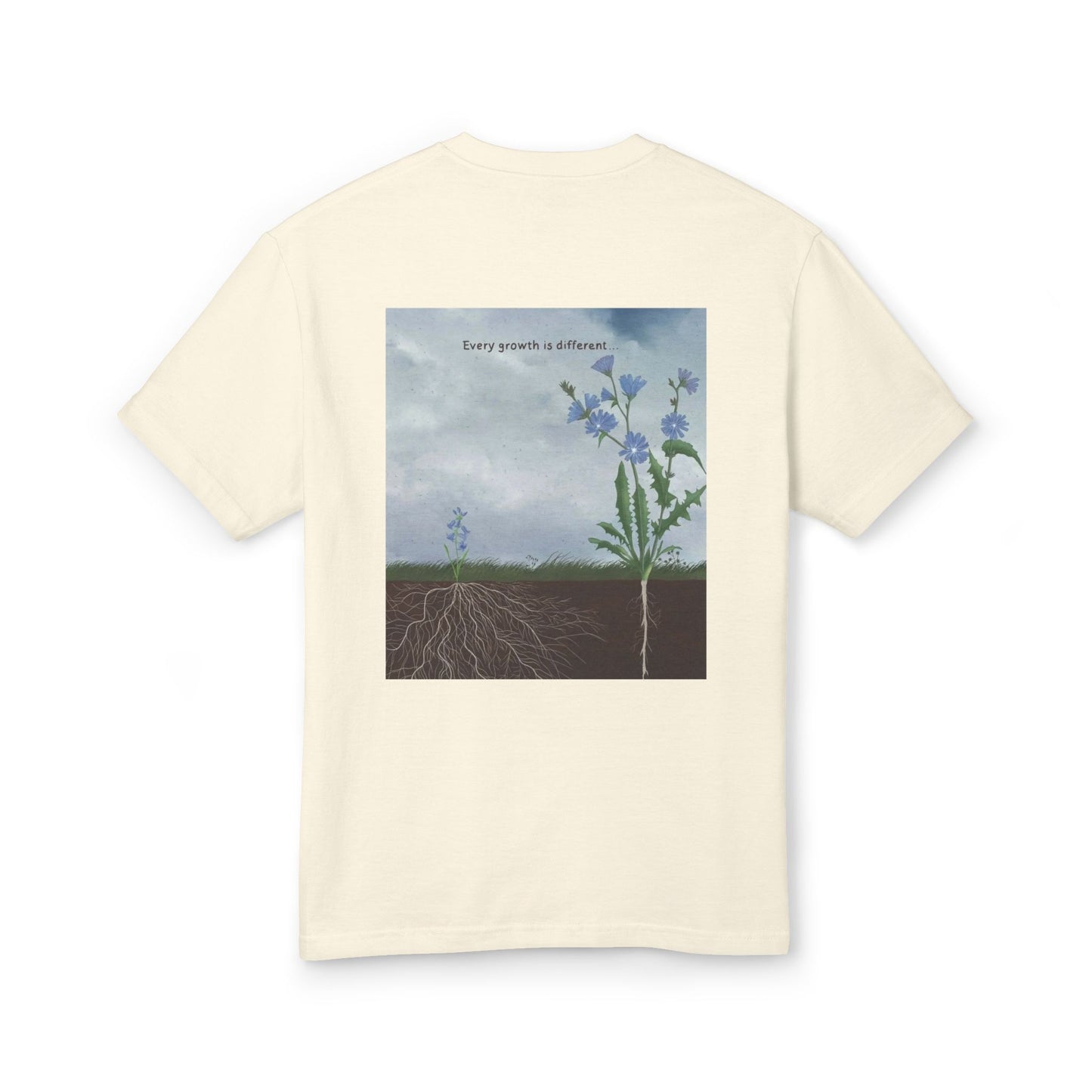 Unisex Garment-Dyed Heavyweight Cotton Tee - Every Growth is Different