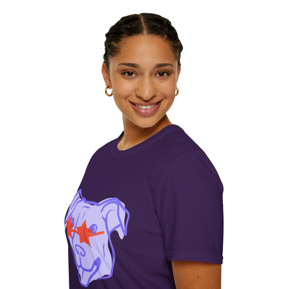 Cool Dog Star Glasses - Unisex Softstyle T-Shirt