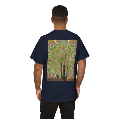 Trippy Western Art with Optical Illusion Cactus - Unisex Garment-DyedTrippy Tee