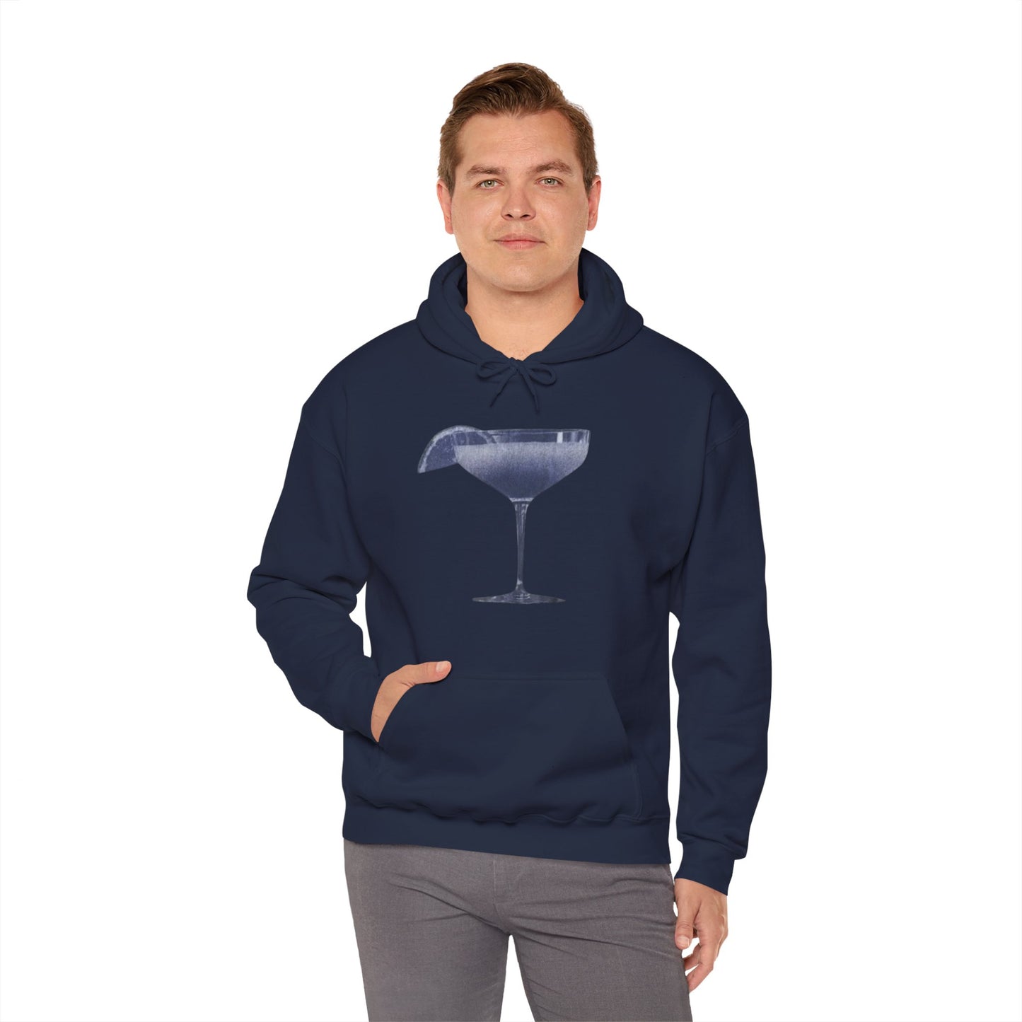 Cocktail Glass Hoodie - Vintage Martini Graphic Sweatshirt