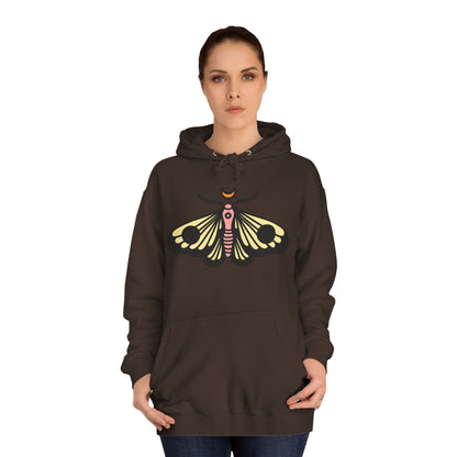 Unisex College Hoodie - Deal with it! - Minimalist Butterfly