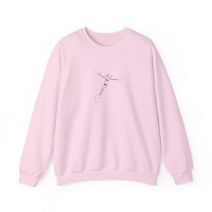 Relaxed Swimmer Girl Unisex Sweatshirt — Casual Coastal Crewneck