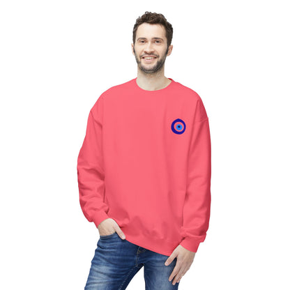 Crewneck Sweatshirt with Evil Eye Chest Logo – Protective Minimalist Design