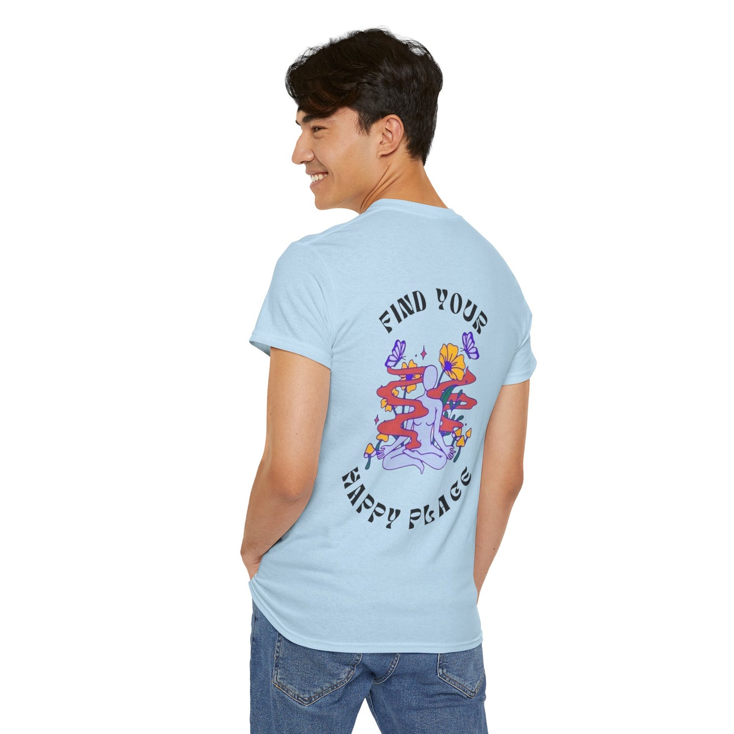 Happy Place Tee Shirt - Find Your Happy Place Authentic Design
