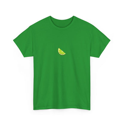 Minimal Lime Embroidered Tee – Fresh & Tangy Summer Shirt