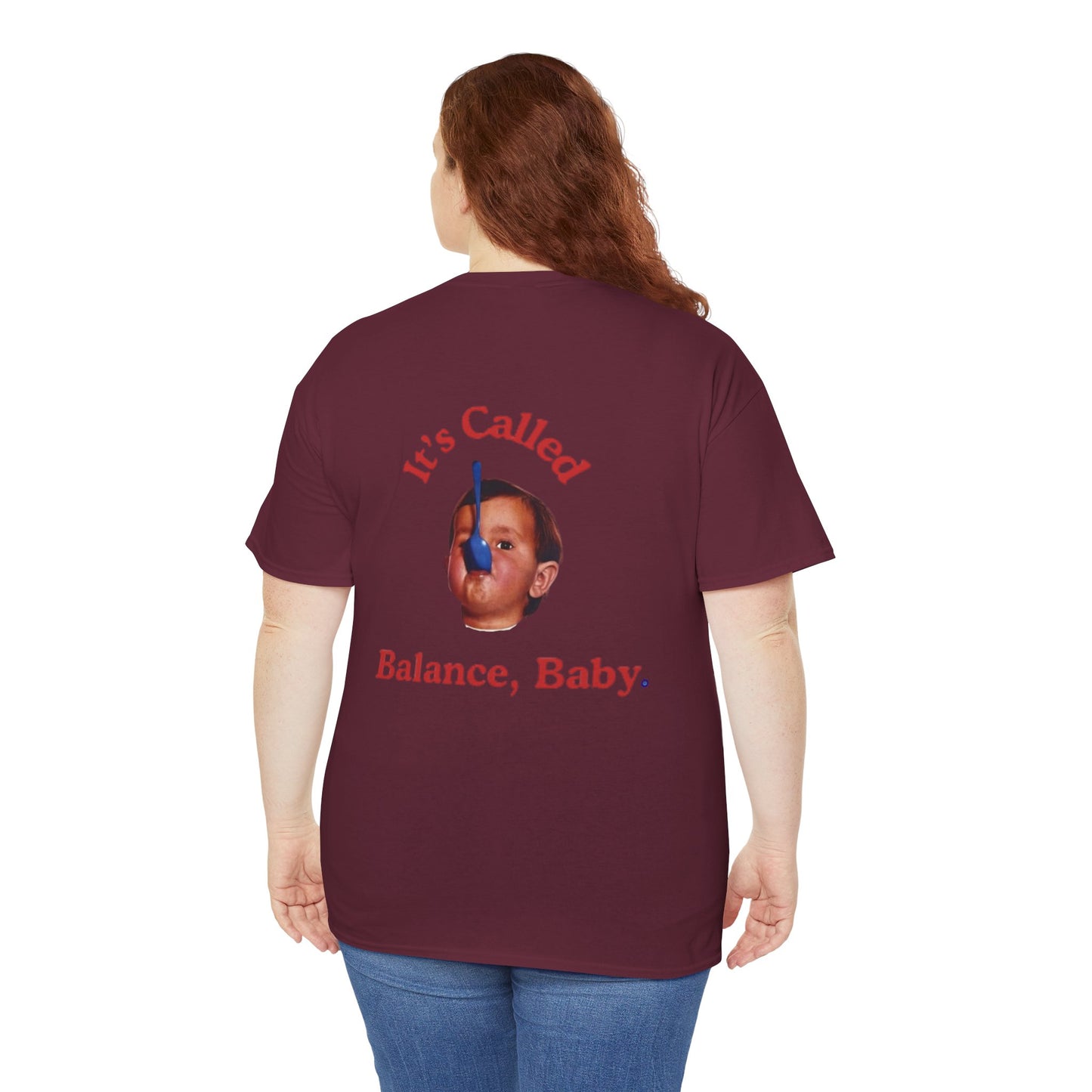 90s Funny Retro Graphic T-Shirt - It's Called Balance, Baby.