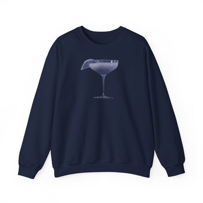 Champagne Coupe Sweatshirt — Minimal Cocktail Glass Crewneck