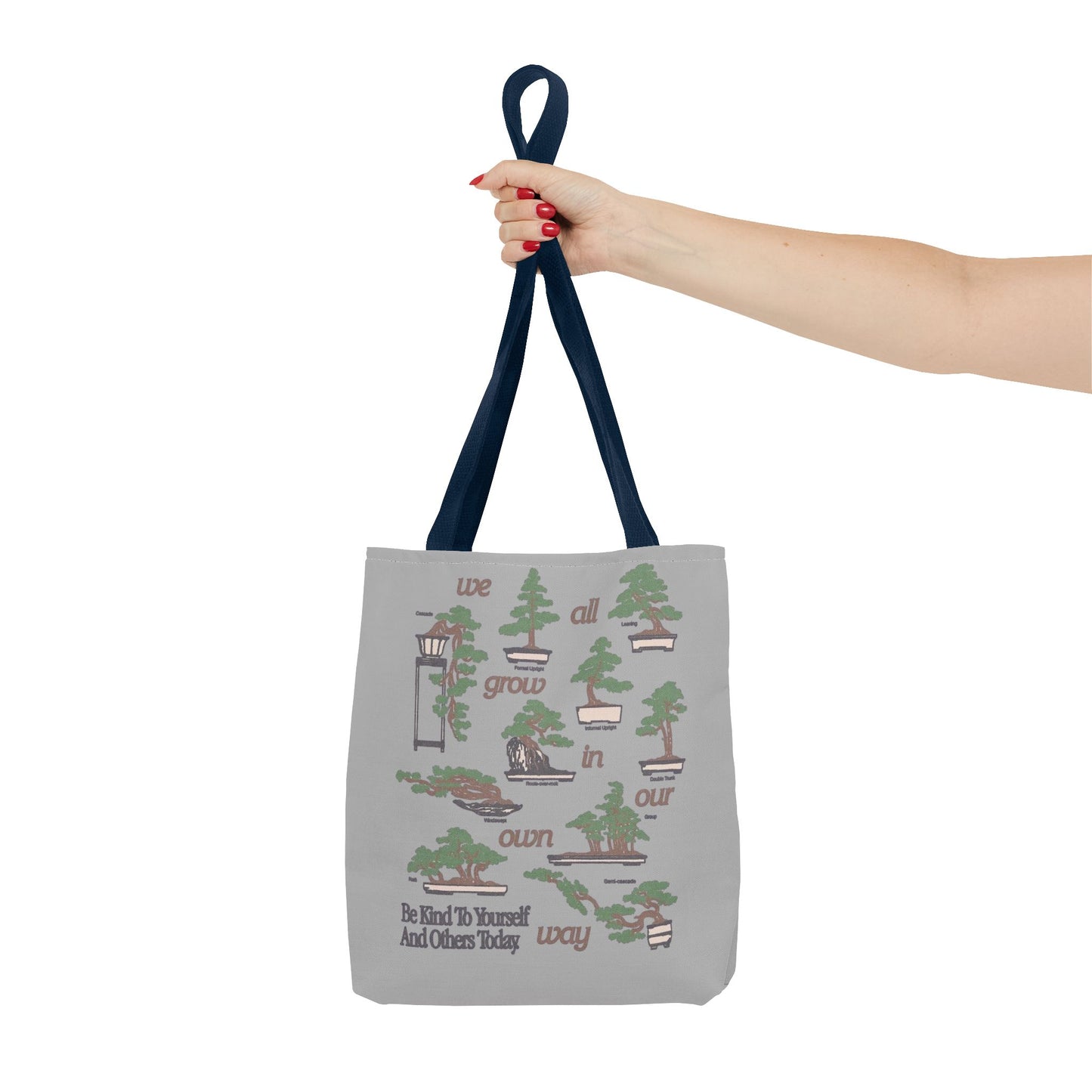 Cute & Minimalist Glass Design Tote Bag - Be Kind to Yourself and Others.