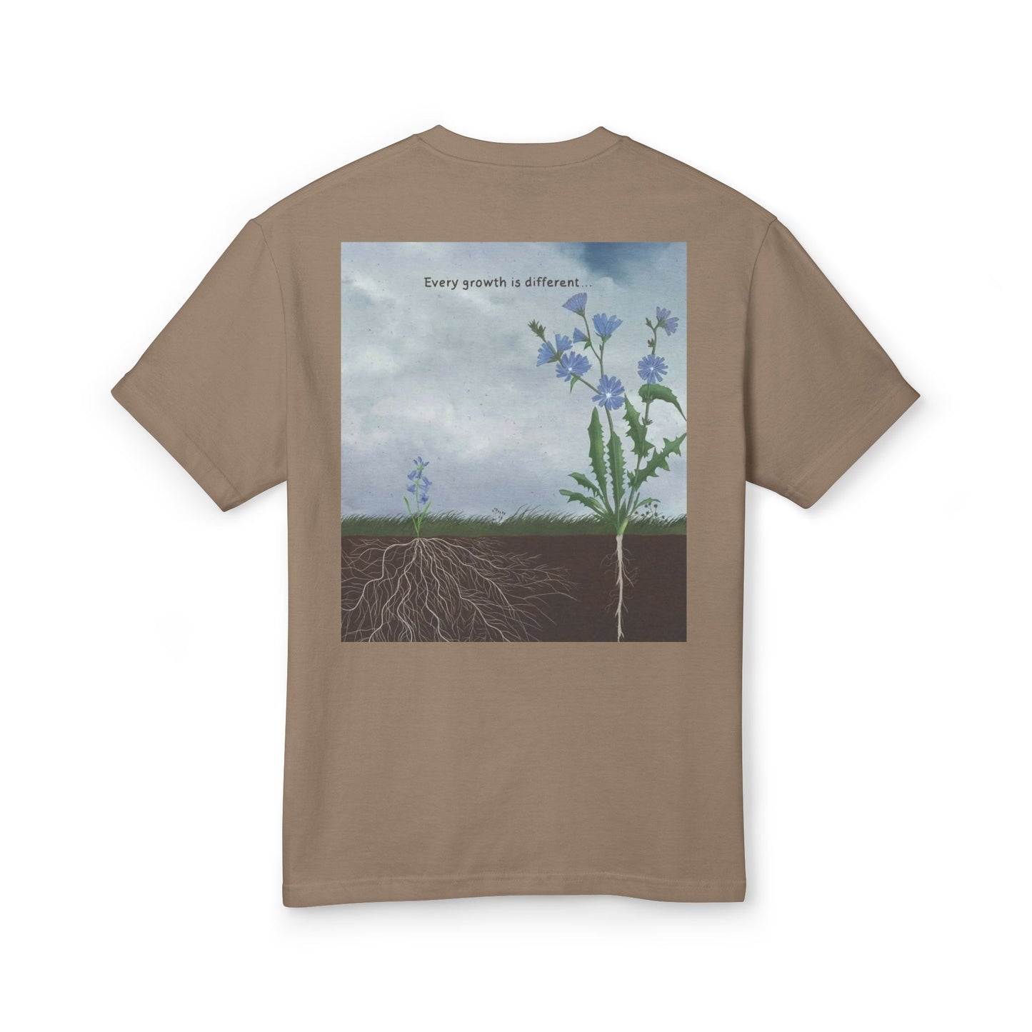 Unisex Garment-Dyed Heavyweight Cotton Tee - Every Growth is Different