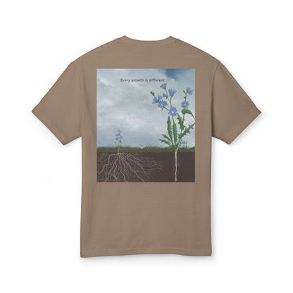 Unisex Garment-Dyed Heavyweight Cotton Tee - Every Growth is Different