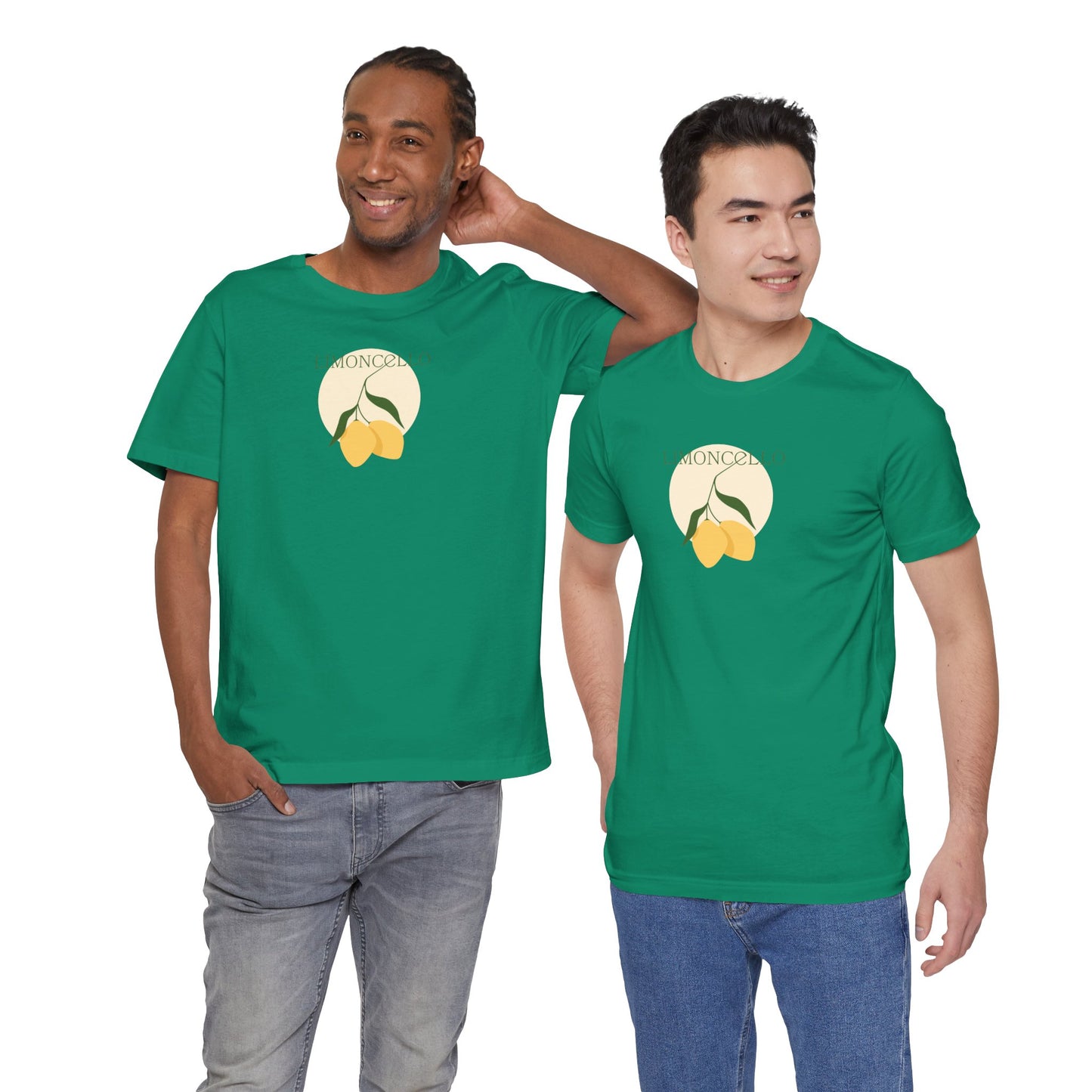 Unisex Minimal Tee with Lemon and Bike Embroidery – Casual & Cute