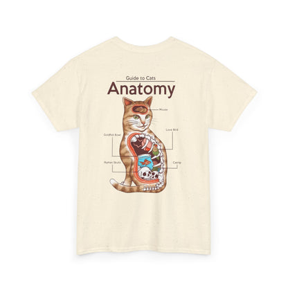 Funny Cat Anatomy Unisex Tee - Mouse, Goldfish Bowl, Love Birds Design