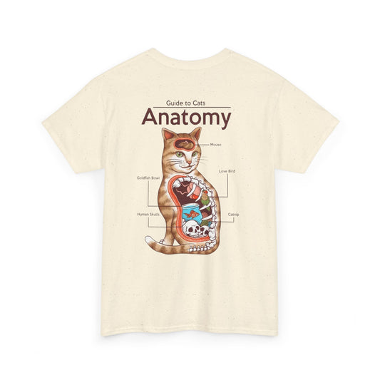 Funny Cat Anatomy Unisex Tee - Mouse, Goldfish Bowl, Love Birds Design