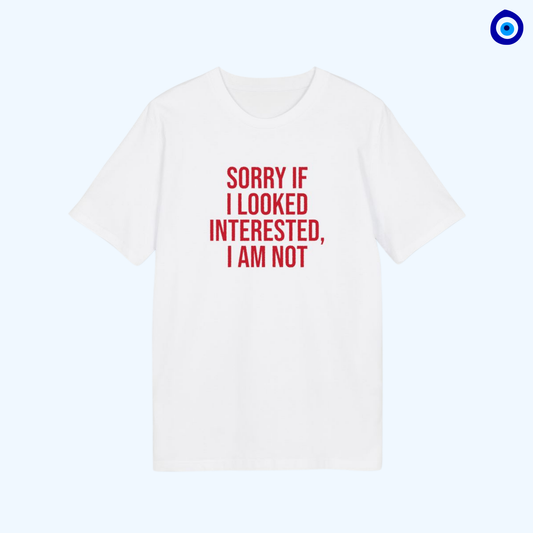 Graphic Unisex Tee - 'Not Interested' Cool and Direct Design T-Shirt