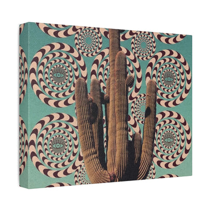 Stretched Canvas with Mystical Cactus Art – Southwest Aesthetic Print