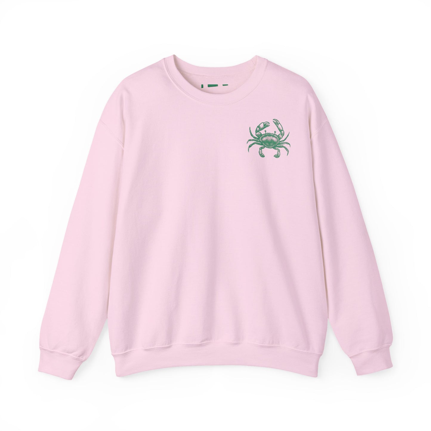 Tough and Trendy Crab Crewneck Sweatshirt — Coastal Graphic Pullover