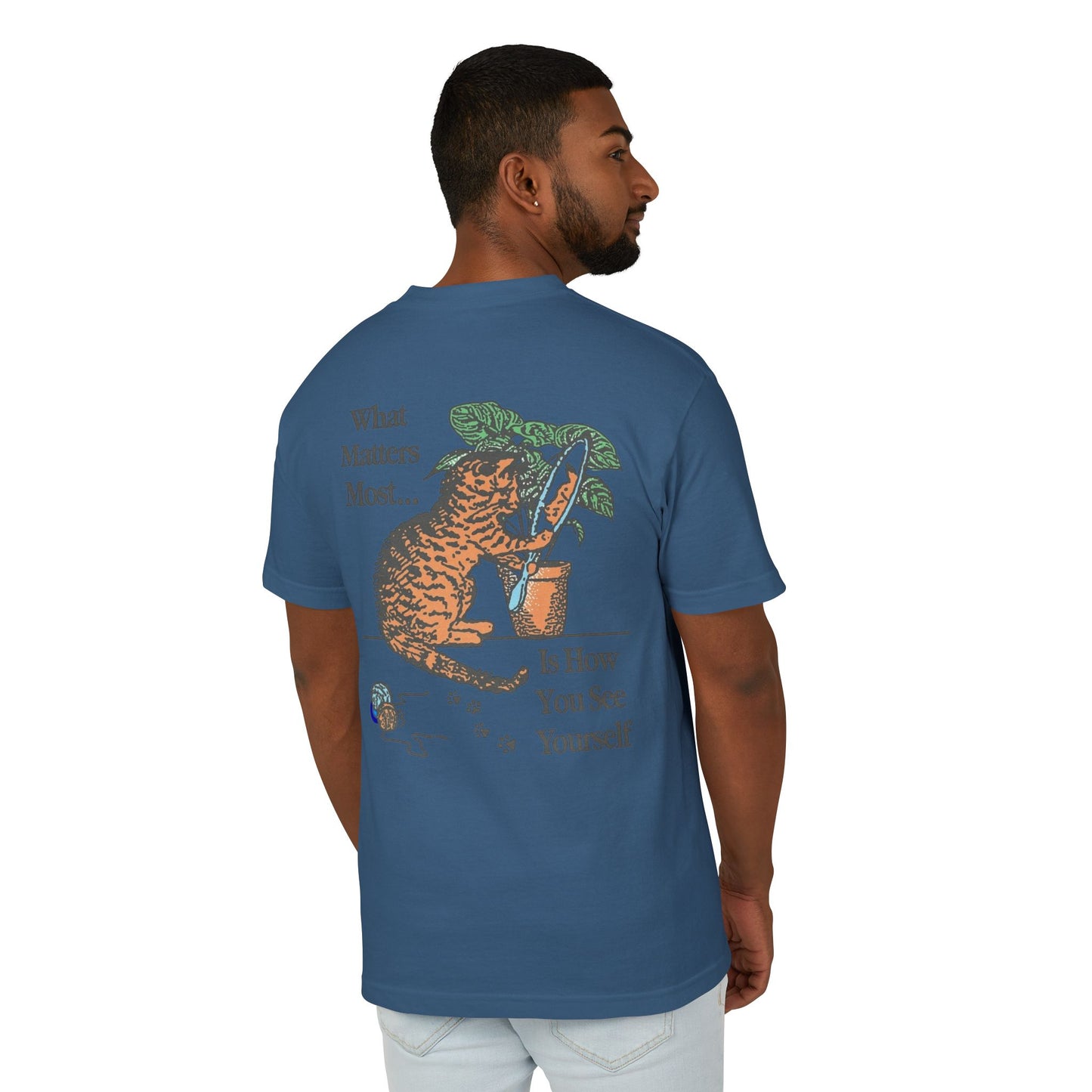Unisex Heavyweight Cotton Tee - Importance is How Do You See Yourself