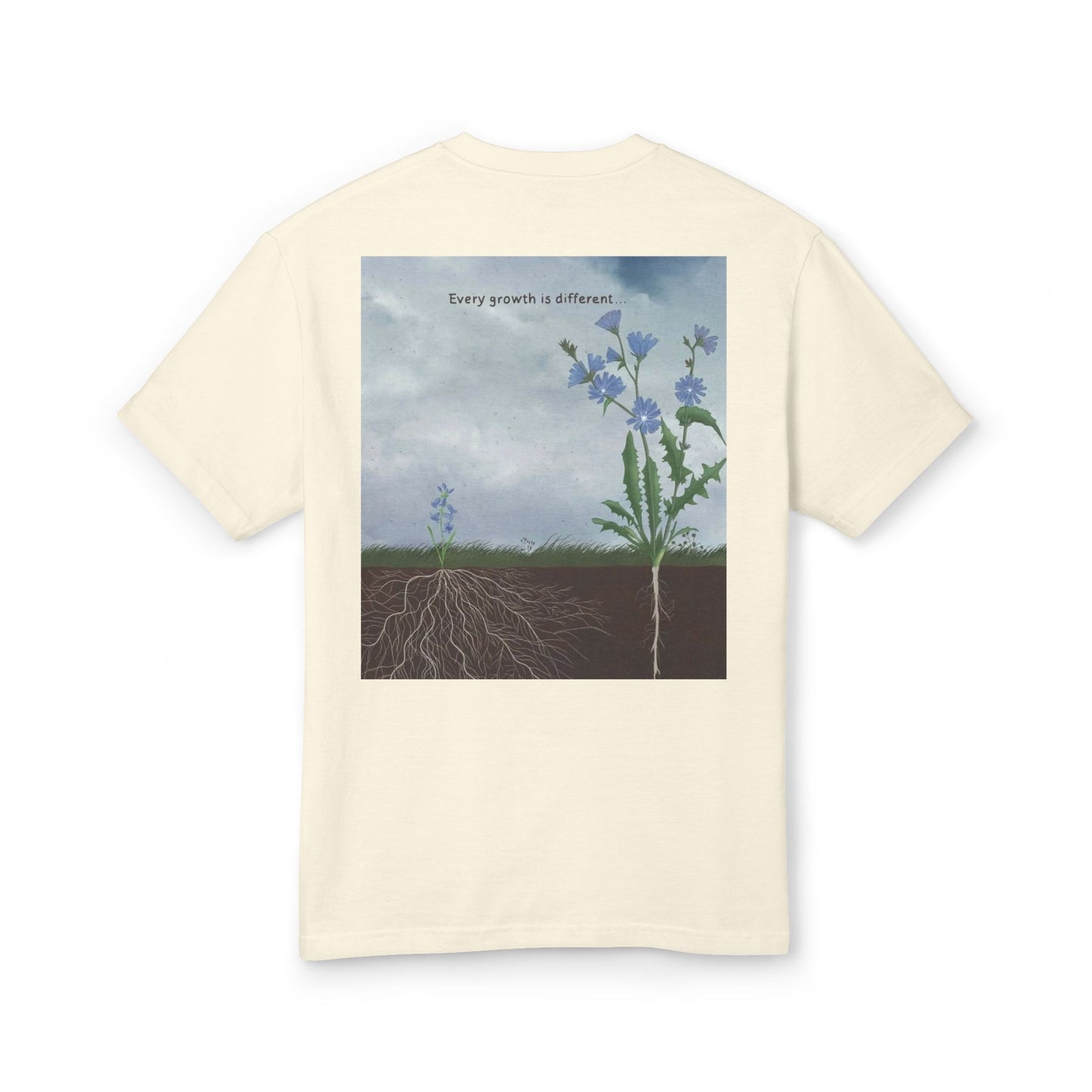 Unisex Garment-Dyed Heavyweight Cotton Tee - Every Growth is Different