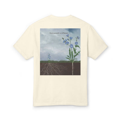 Unisex Garment-Dyed Heavyweight Cotton Tee - Every Growth is Different