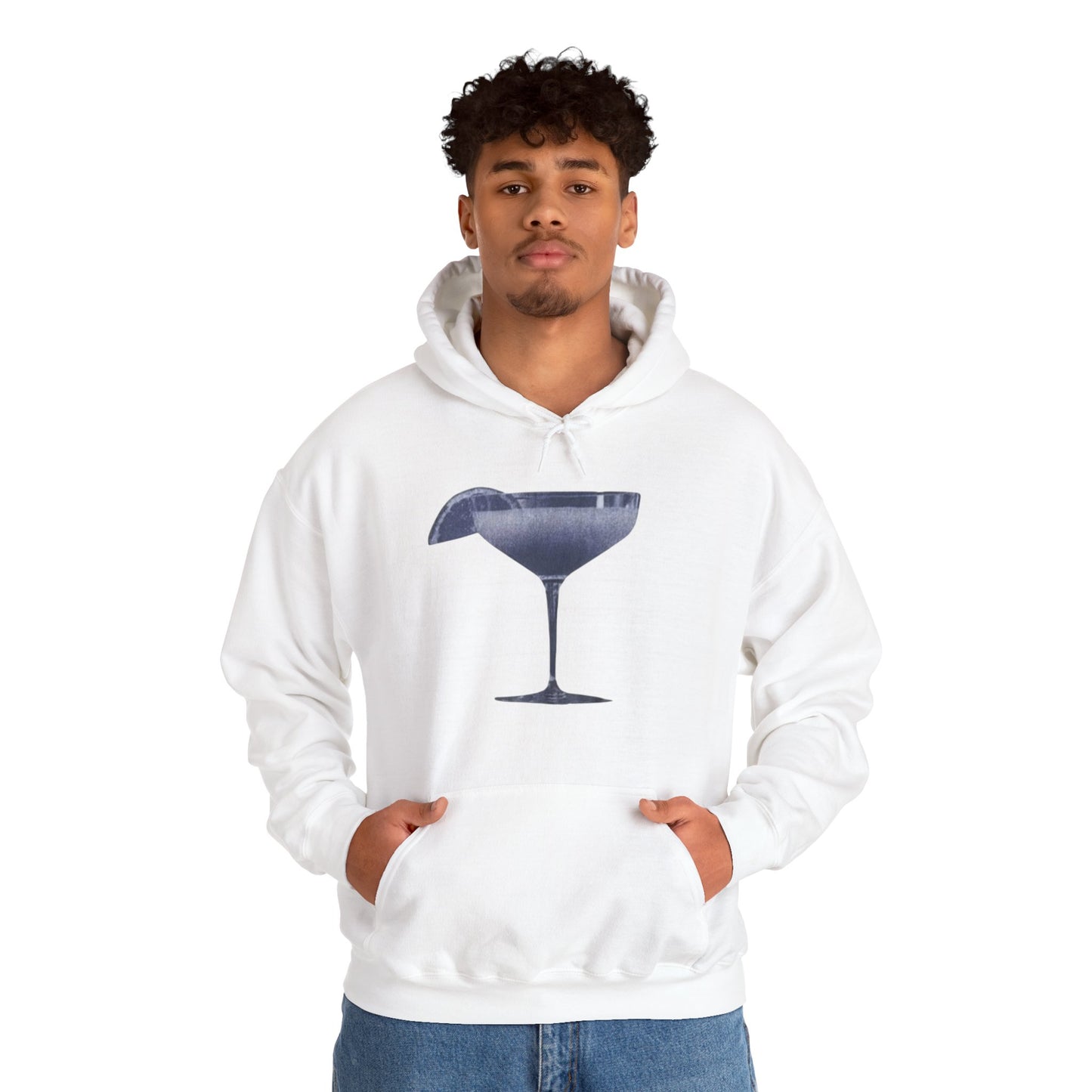 Cocktail Glass Hoodie - Vintage Martini Graphic Sweatshirt