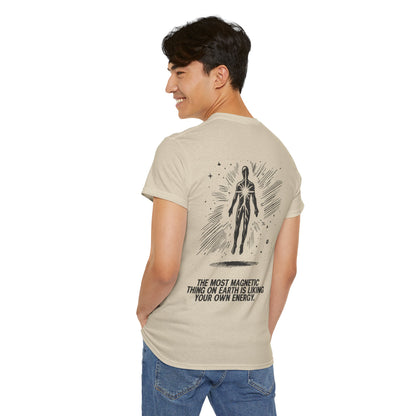 Unisex Cotton Tee - 'Liking Your Own Energy' Magnet