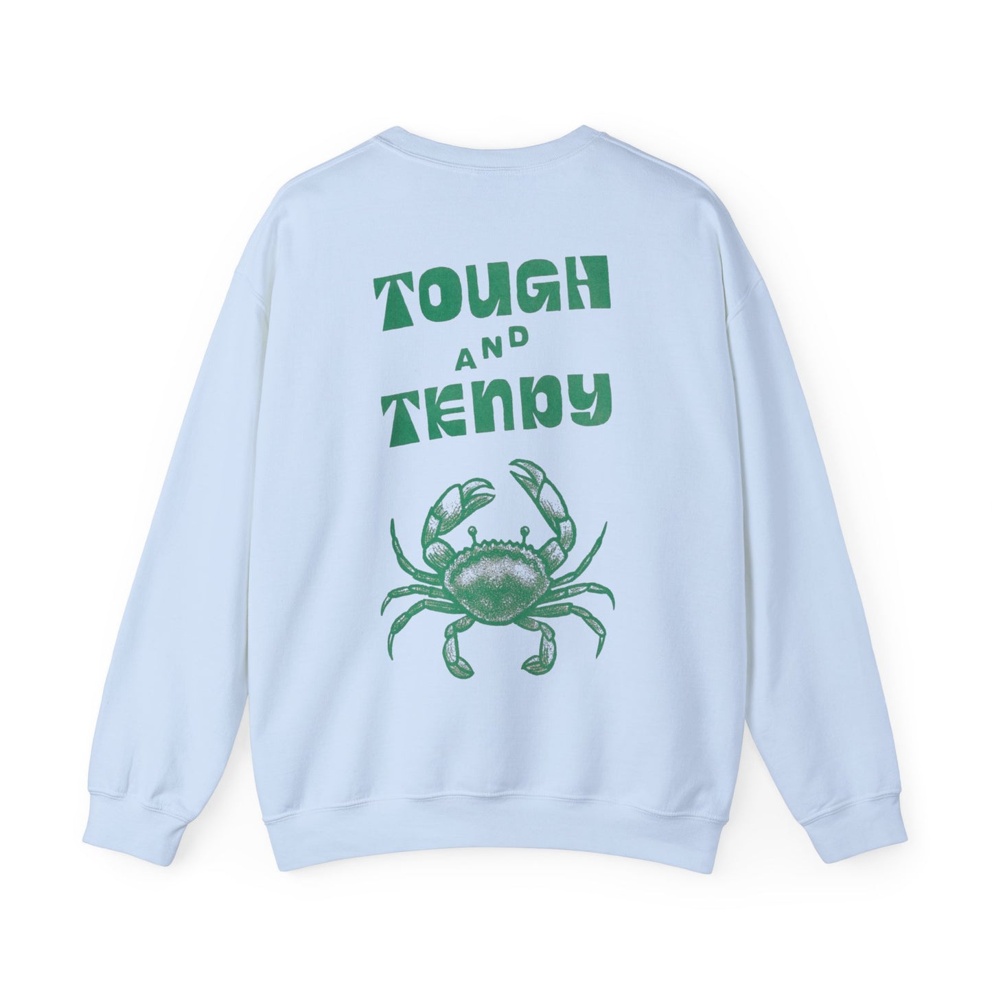 Tough and Trendy Crab Crewneck Sweatshirt — Coastal Graphic Pullover