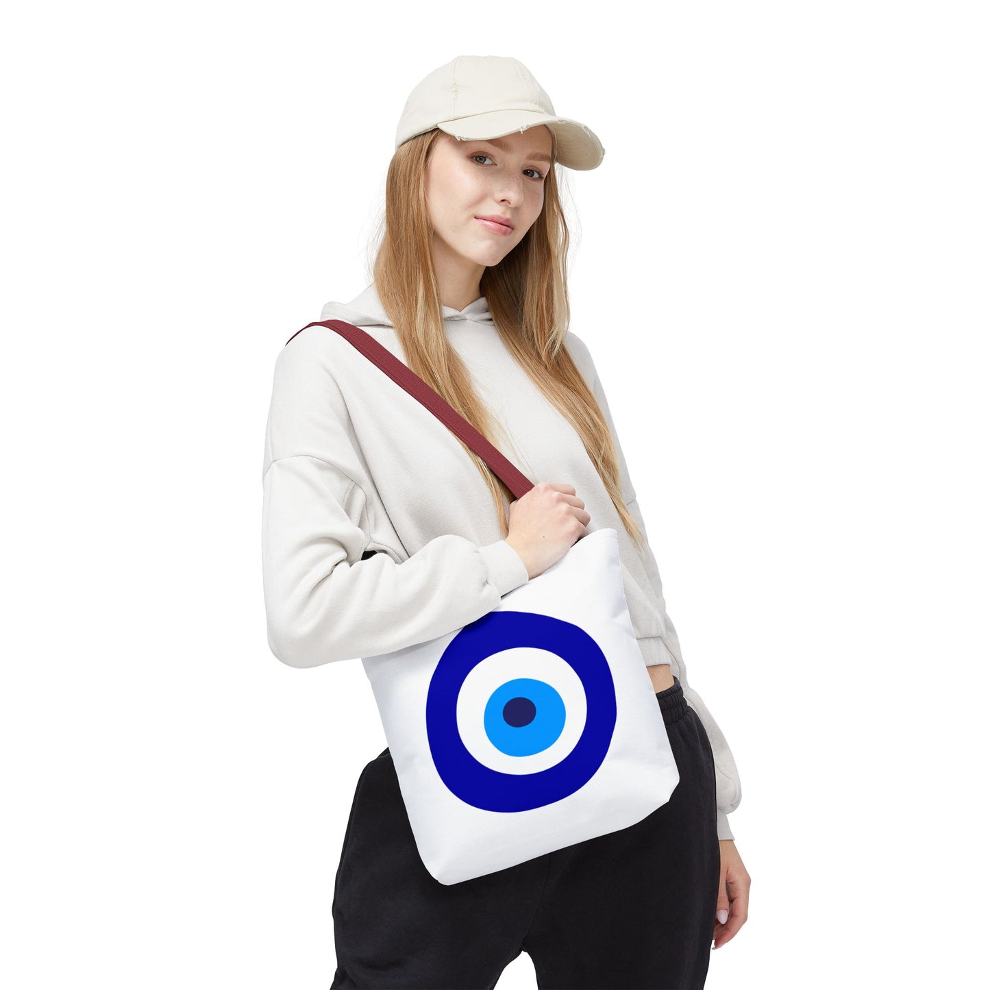 Cute & Minimalist Good Vibe - Evil Eye Protection Design Tote Bag