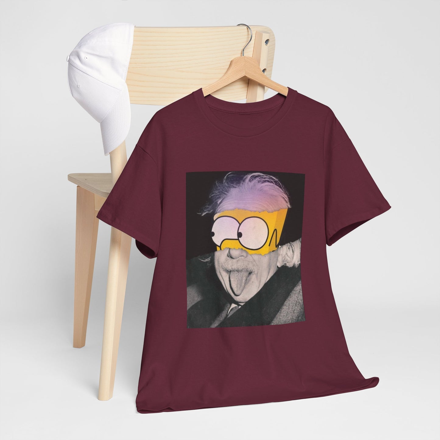 "Smart Meets Stupid" – Pop Culture Mashup Art Print  (Einstein x Bart Simpson)