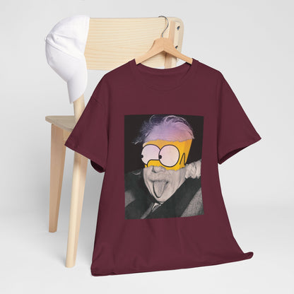 "Smart Meets Stupid" – Pop Culture Mashup Art Print  (Einstein x Bart Simpson)