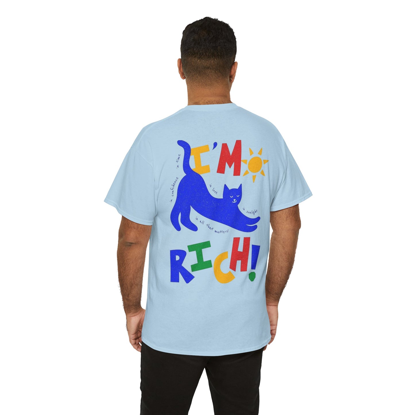 Rick in Confidence Unisex Tee - Cute Rich Cat Design