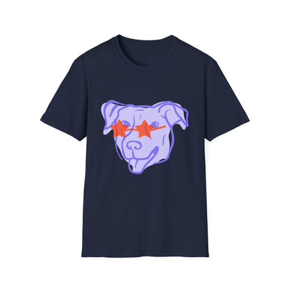 Cool Dog Star Glasses - Unisex Softstyle T-Shirt