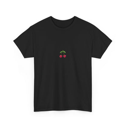 Unisex Heavy Cotton Tee - Cute & Minimalist Cherry Design