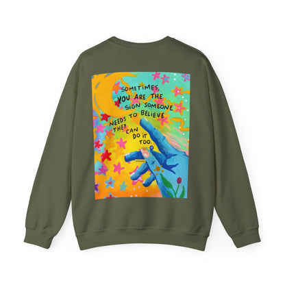 Heavy Blend™ Crewneck Sweatshirt - Good Vibes, Minimalist & Cool Design