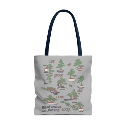 Cute & Minimalist Glass Design Tote Bag - Be Kind to Yourself and Others.