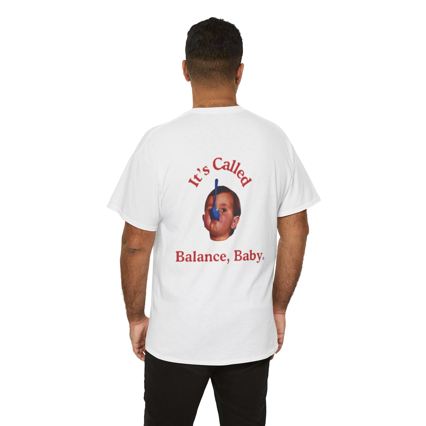 90s Funny Retro Graphic T-Shirt - It's Called Balance, Baby.