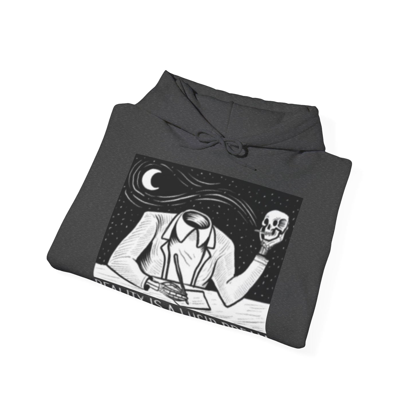 Lucid Dream Unisex Hoodie — Surreal Skull Graphic Design