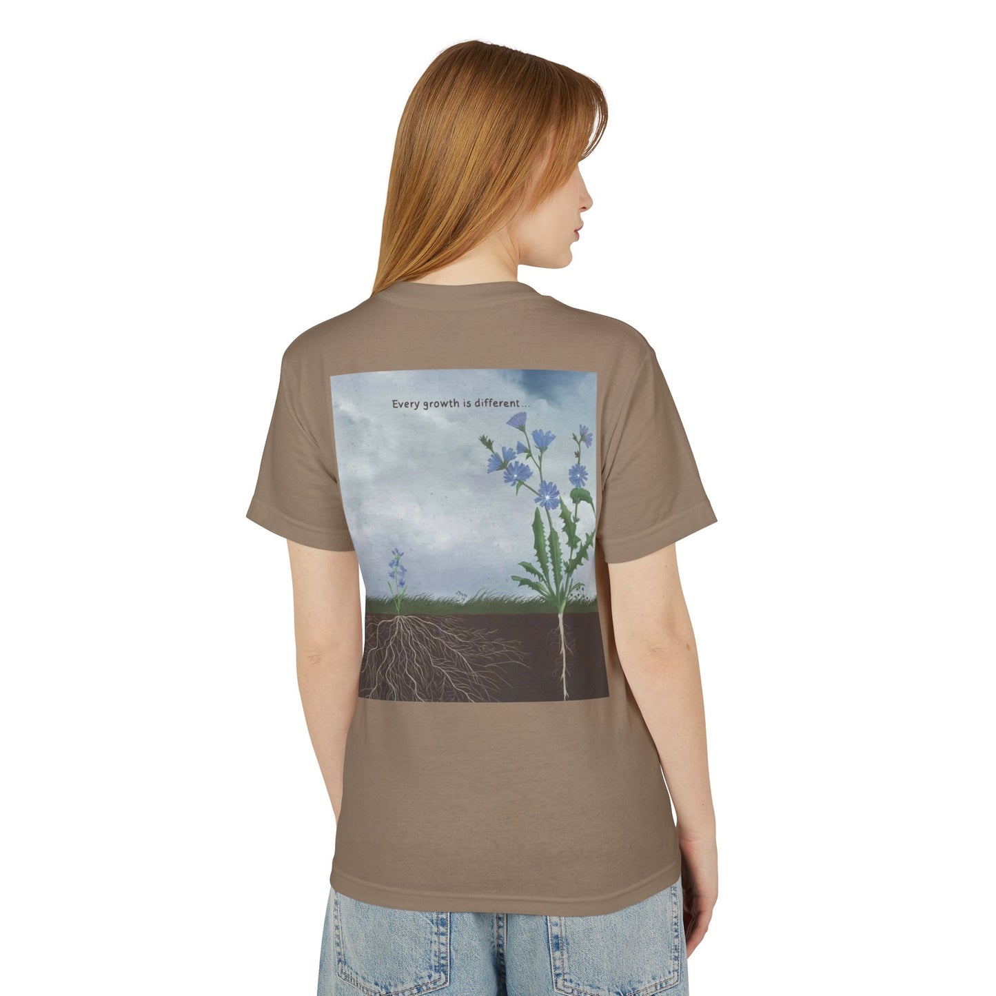 Unisex Garment-Dyed Heavyweight Cotton Tee - Every Growth is Different