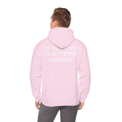 Unisex Cotton Hoodie - Be Addicted to Bettering Yourself Heavy Blend Sweatshirt