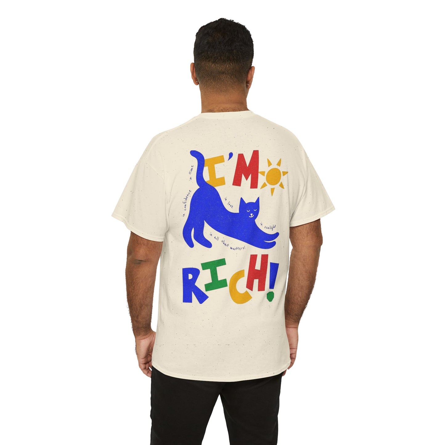 Rick in Confidence Unisex Tee - Cute Rich Cat Design