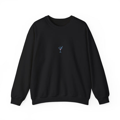 Minimal Cocktail Glass Embroidered Sweatshirt – Fresh & Tangy Summer Vibe