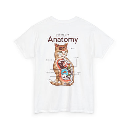Funny Cat Anatomy Unisex Tee - Mouse, Goldfish Bowl, Love Birds Design